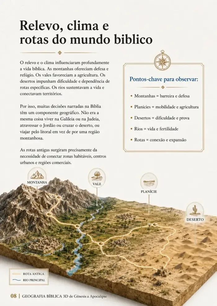 Relevo, clima e rotas do mundo bíblico